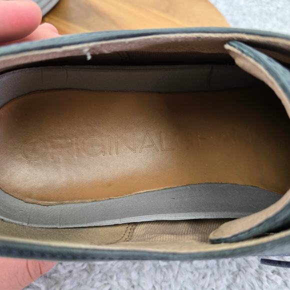 Cole Haan OriginalGrand Modern Blue Leather Wingtip Casual Oxford Mens 12 W Wide - Picture 13 of 14